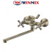 Смеситель для ванны длинный нос WINMIX Premium Retro Bronze Euro (Chr-140)