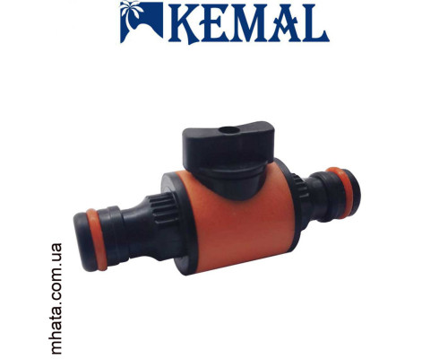 Ніпель для конекторів з краном Kemal M1009, Туреччина