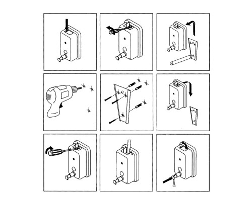 Дозатор для рідкого мила WInmix D-500-SUS настінний (об'єм 500 мл)