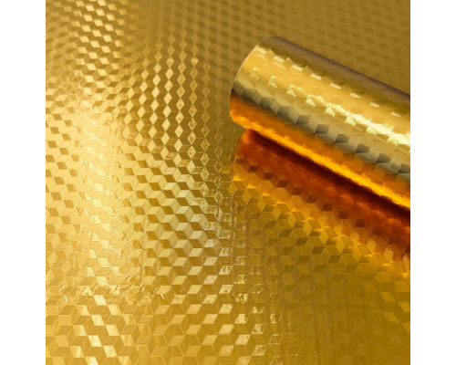 Самоклеюча плівка 3д куби золото 0,40х10м SW-00000792