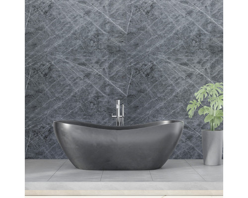 Декоративна ПВХ плита сірий натуральний мармур 1,22х2,44мх3мм SW-00001406