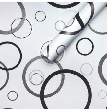 Самоклеющаяся пленка серебряные круги 0,45х10м SW-00001201