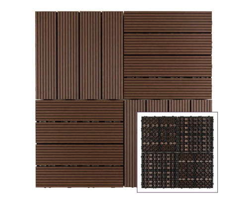 Композитная плитка WPC каштан 30*30CM*2СM (D) SW-00001710
