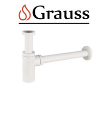 Сифон для умивальника BT-01-03, 1 1/4'' (Белый), Grauss Чехия