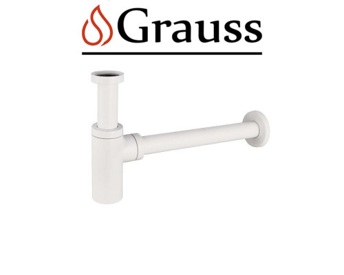 Сифон для умивальника BT-01-03, 1 1/4'' (Білий), Grauss Чехія