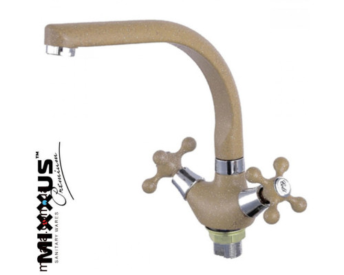Смеситель для кухни ухо MIXXUS Color Beige (бежевый) (Chr-273), Польша