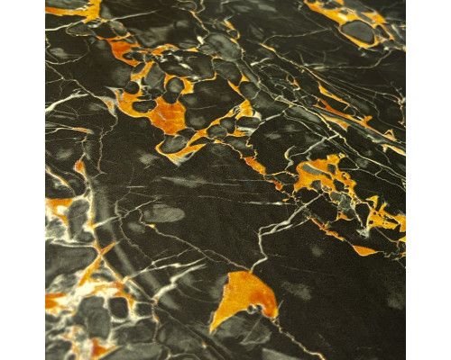 Самоклеющаяся пленка черный мрамор с желтым 0,45х10мх0,07мм SW-00001282