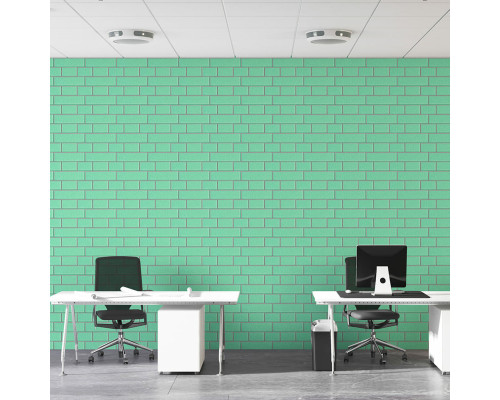 Панель стеновая 70*70cm*5mm зелёный кирпич с серебром (D) SW-00001803