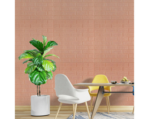 3D панель самоклеющаяся кирпич Пудра 700x770x3мм SW-00001716