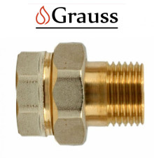 Сгон американка прямая никелированная Grauss d1/2", Германия