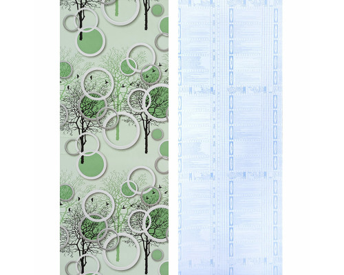 Пленка на самоклейке на бумажной основе чёрные и зелёные деревья 45см*10M SW-00002440