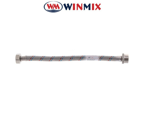 Гибкий шланг для подключения воды ГШ 1/2' 120 см, Winmix нерж.