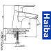 Смеситель для умывальника HAIBA HANSBERG RS-001 нержавейка