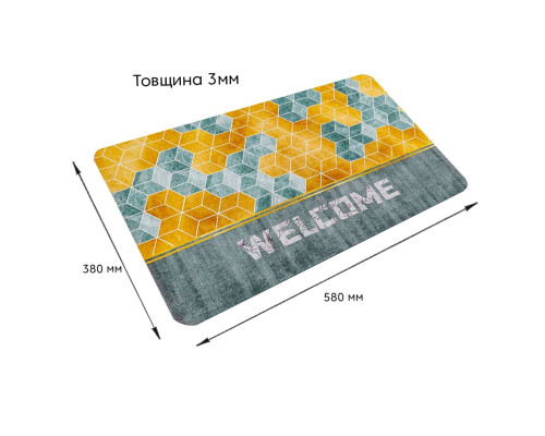Вологопоглинаючий килимок куби "Welcome" 38*58CM*3MM (D) SW-00001561