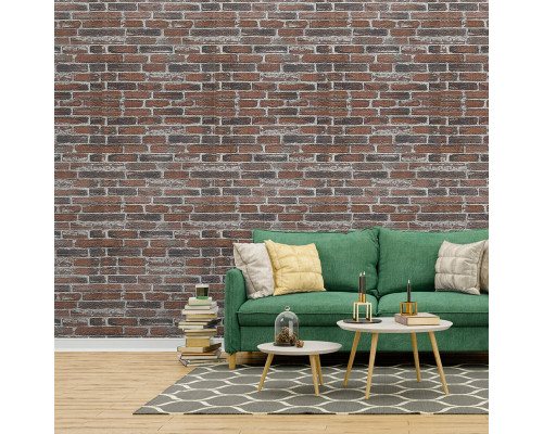 Самоклеющаяся 3D панель под красный екатеринослав кирпич 19600x700x3мм SW-00001333