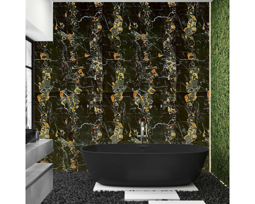 Самоклеющаяся пленка черный мрамор с желтым 0,45х10мх0,07мм SW-00001282