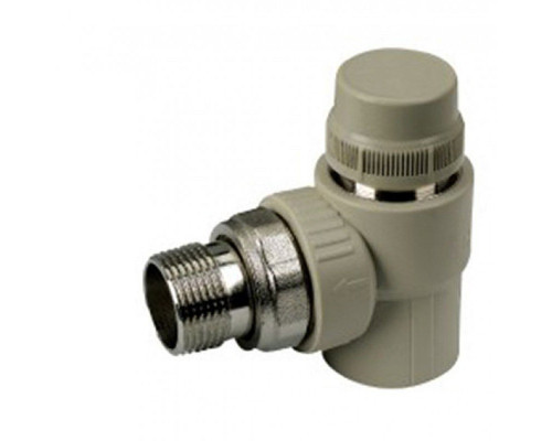 KOER Кран радиаторный угловой термостатический 20*1/2"