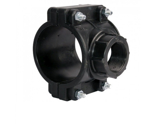 Santehplast Хомут чорний з внутрішнім різьбленням 110*3/4"