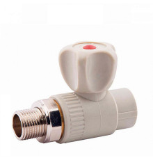 Кран радиаторный прямой шаровый STA (латунный шар) 20*1/2н", Украина