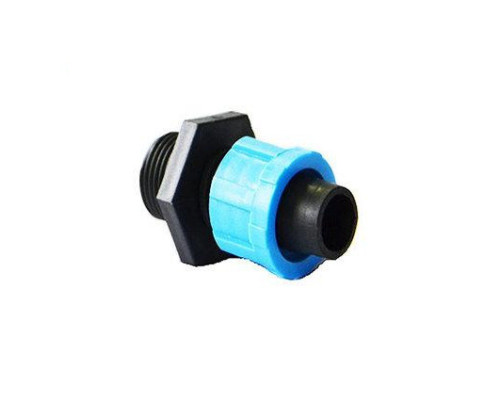 Муфта наружная резьба для капельной ленты DN17*3/4" (МНР 17*3/4") Арт. SL-002(3/4")