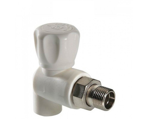 Кран радиаторный угловой вентильный STA (латунный шар) 25*3/4н", Украина