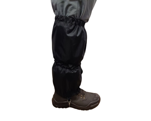 Гетры тактические/туристические бахилы, гамаши от дождя, снега, грязи с тросиком (черные)