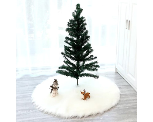 Круглый коврик под елку  70 см (Длинный ворс)